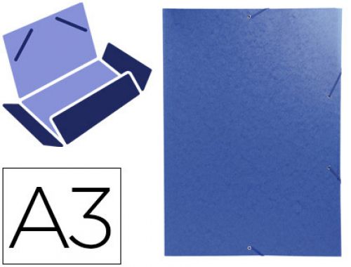 Pasta exacompta de elasticos din a3 3 abas cor azul , Exacompta , 76293 , 3130630595076